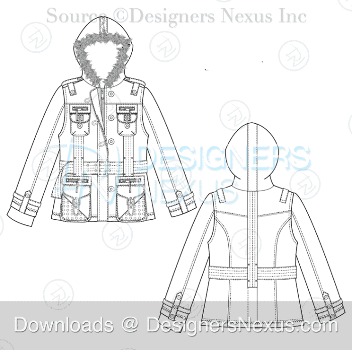 Contoh desain jaket corel draw