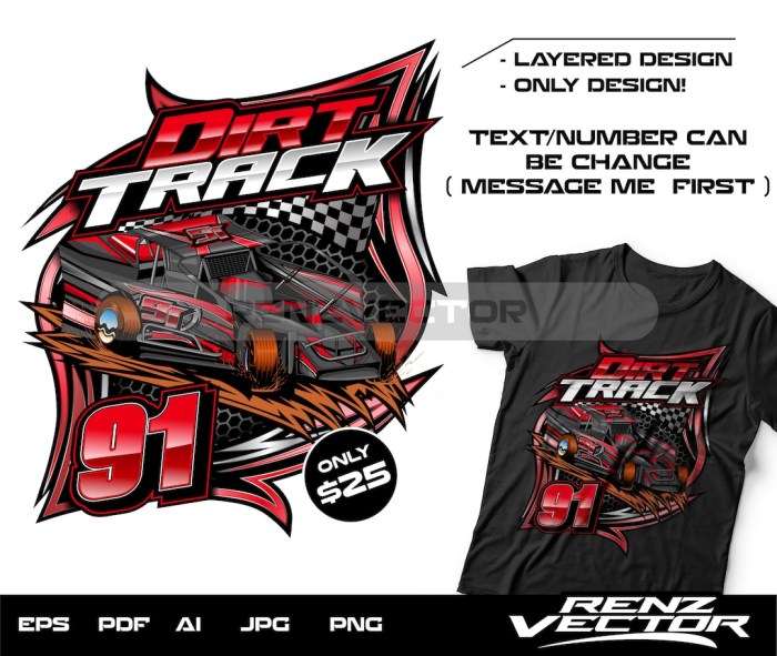 Contoh desain kaos racing