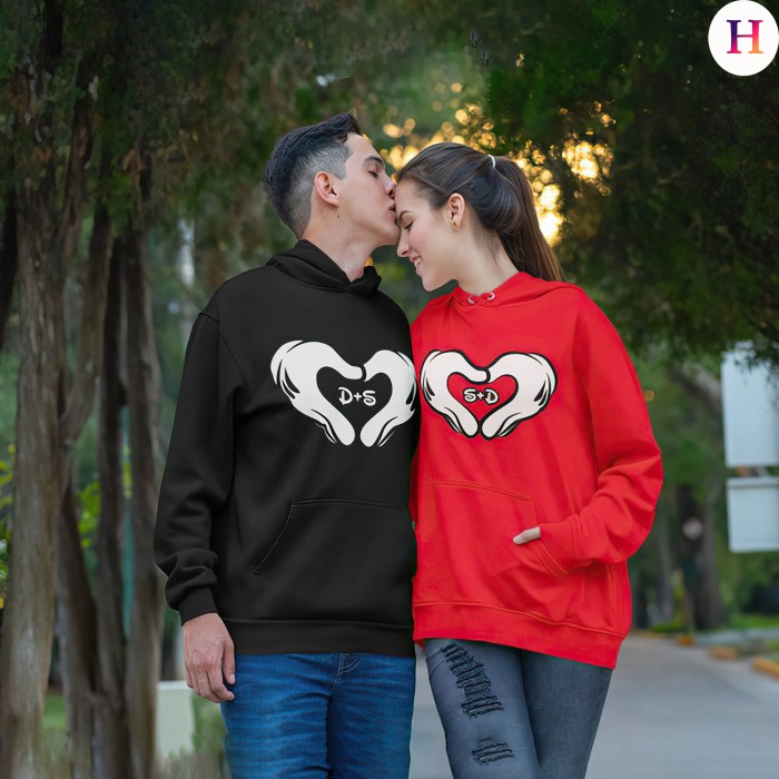 Contoh desain hoodie couple