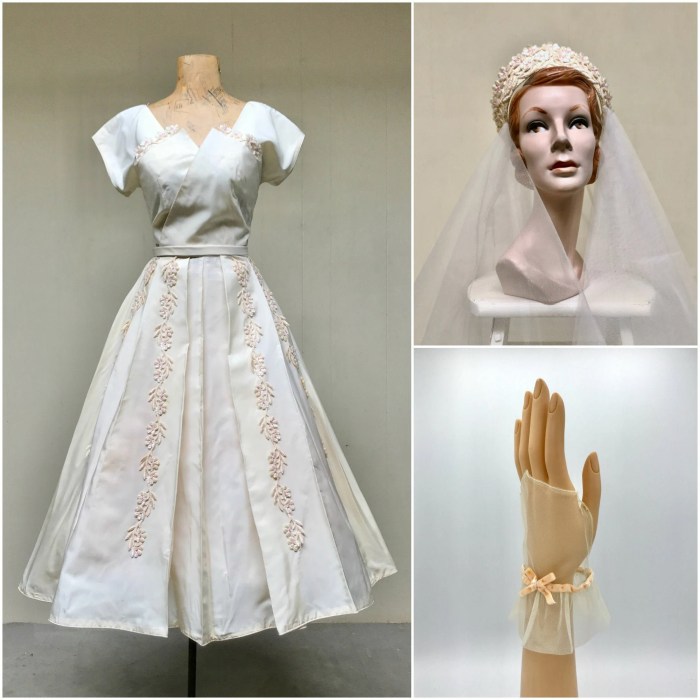 1950s style wedding dress